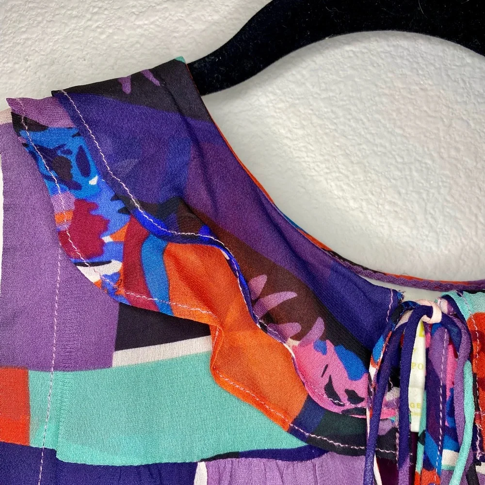 💥BOGO💥 Anthropologie Colorful Maeve blouse. Size L - Picture 6 of 7